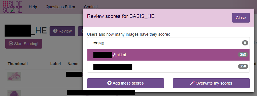 Score Review with WSIs Score Review with WSIs